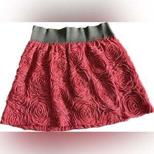Stooshy Textured Rose A-Line Skirt